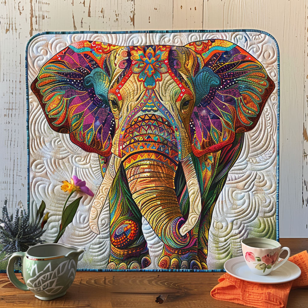 Mantel Individual de Elefante Vibrante