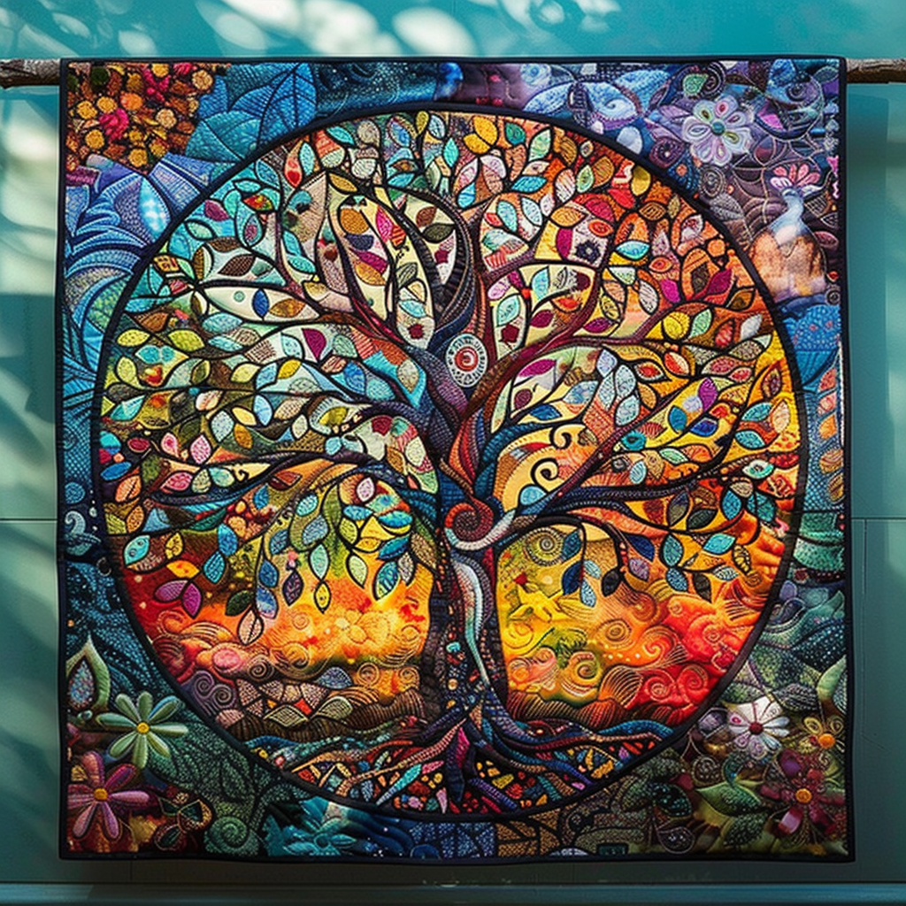 Manta Acolchada Otoño Arbor