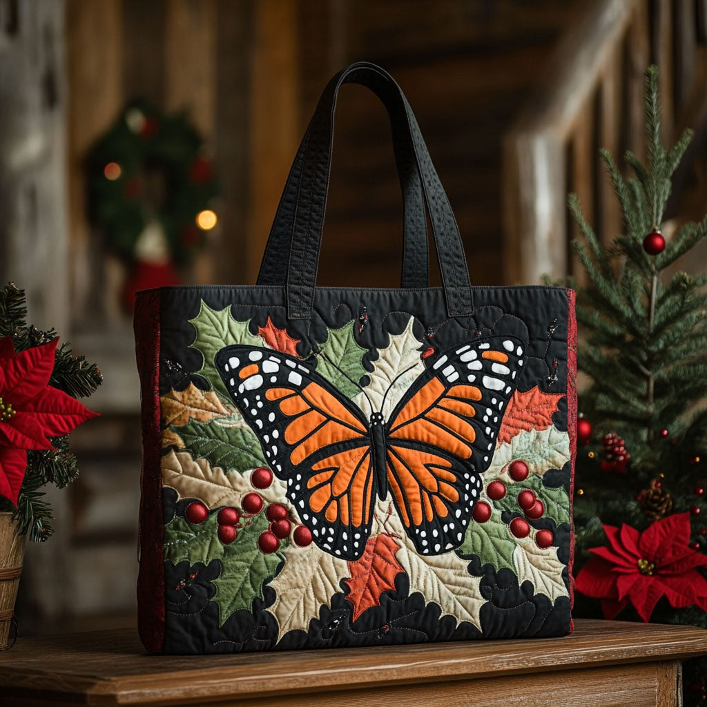 Bolso Tote Acolchado Elegancia Mariposa Monarca