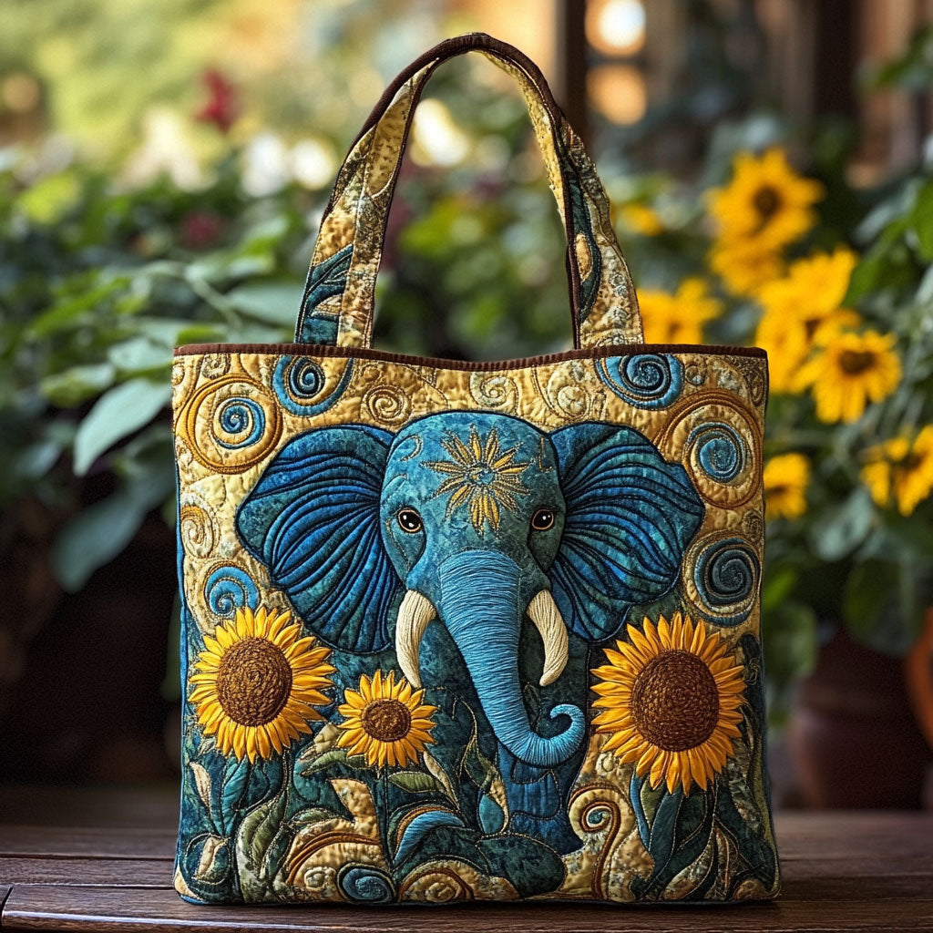 Bolsa de Mano Acolchada Elefante Soleado