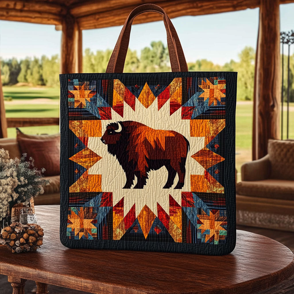Bolso Tote Acolchado Bisonte Tribal