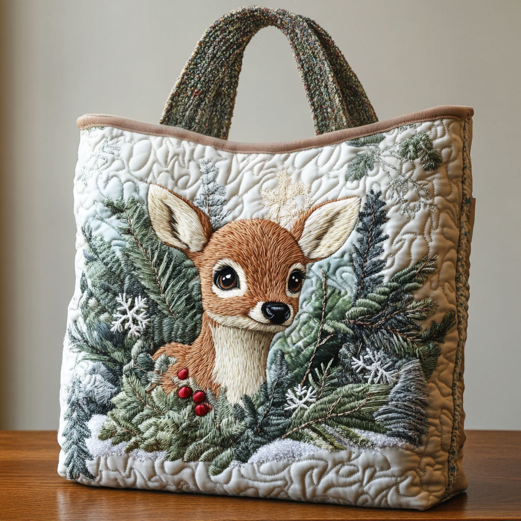 Bolsa Tote Acolchada de Ciervo del Bosque