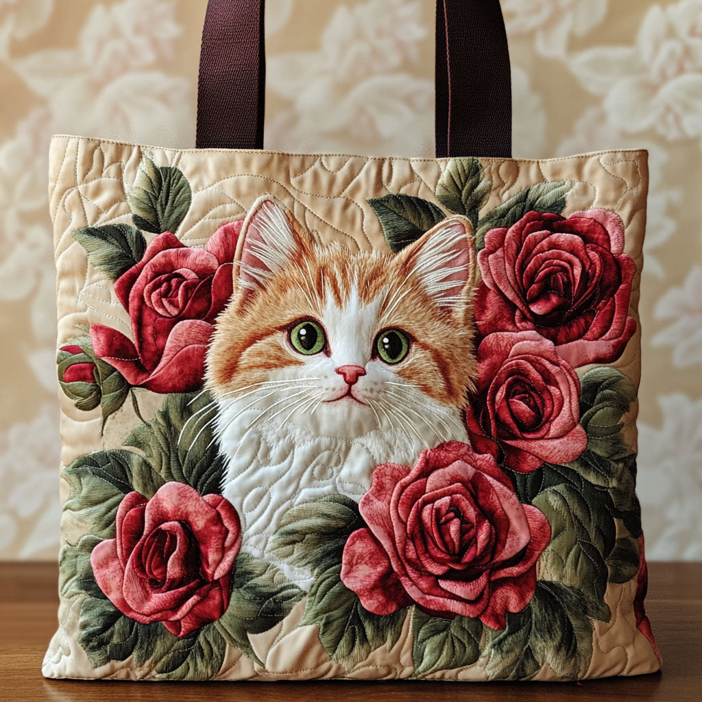 Bolsa Tote Acolchada con Diseño Floral