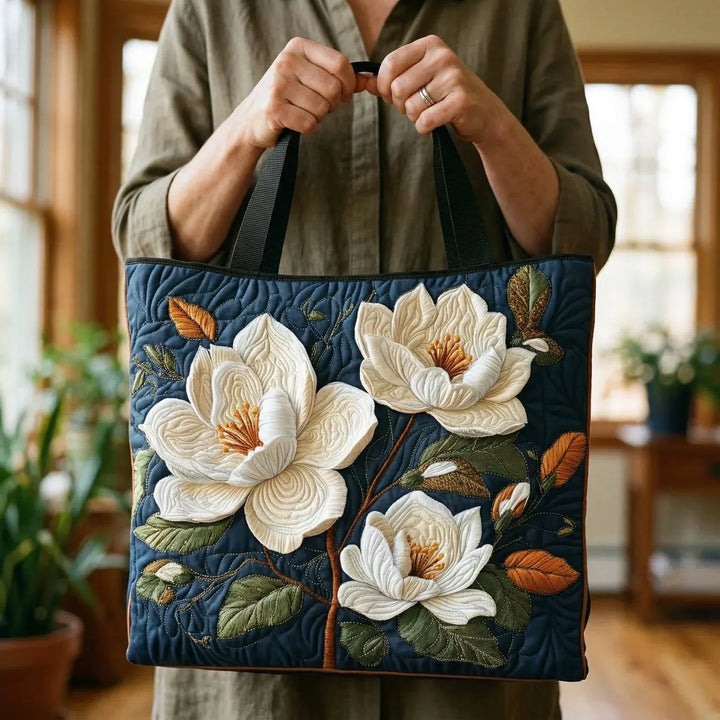 Bolso Tote Acolchado - Magnolia Delicada
