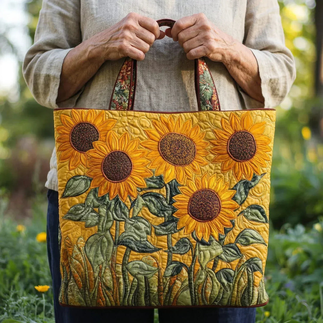 Bolsa Tote Acolchada - Girasoles
