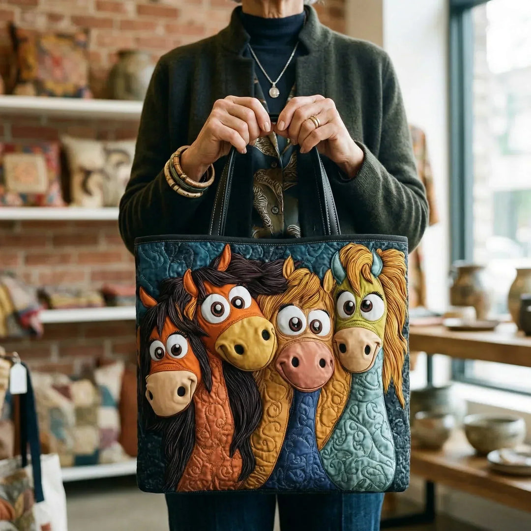 Bolso Tote Acolchado - Ponis Juguetones