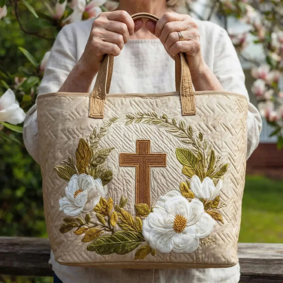 Bolsa Tote Acolchada - Cruz Sagrada