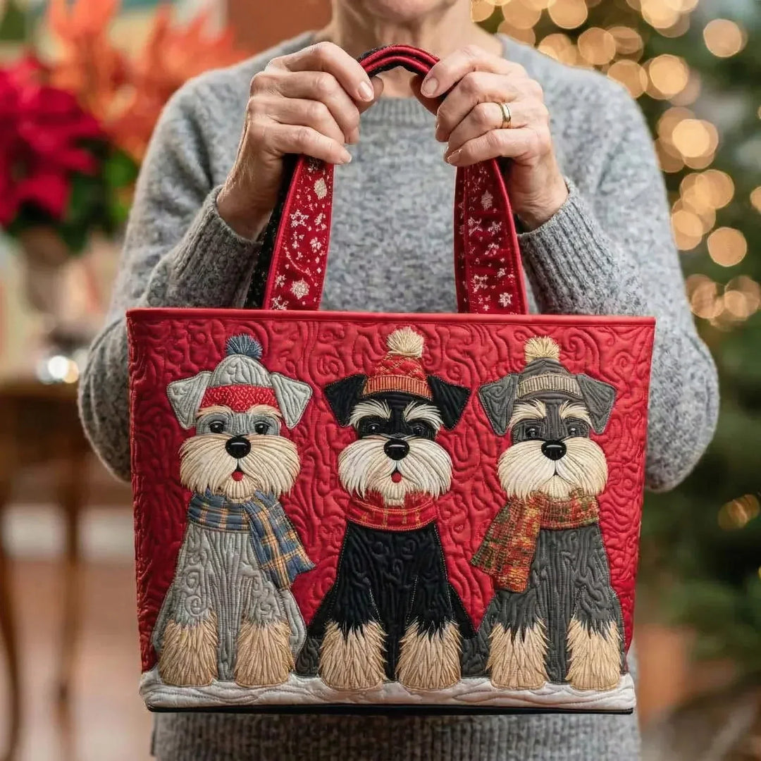 Bolsa Tote Acolchada - Trío de Schnauzers