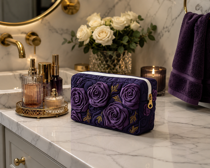 Bolsa de Maquillaje Acolchada Amethyst Blossom