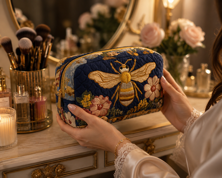 Bolsa de Maquillaje Acolchada Bee Blossom