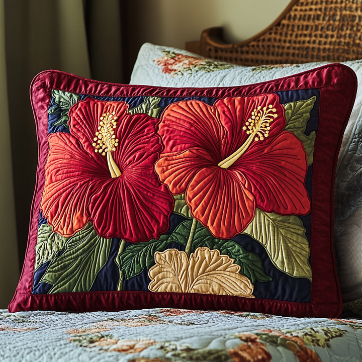Funda de Almohada de Cama Acolchada con Encanto Tropical